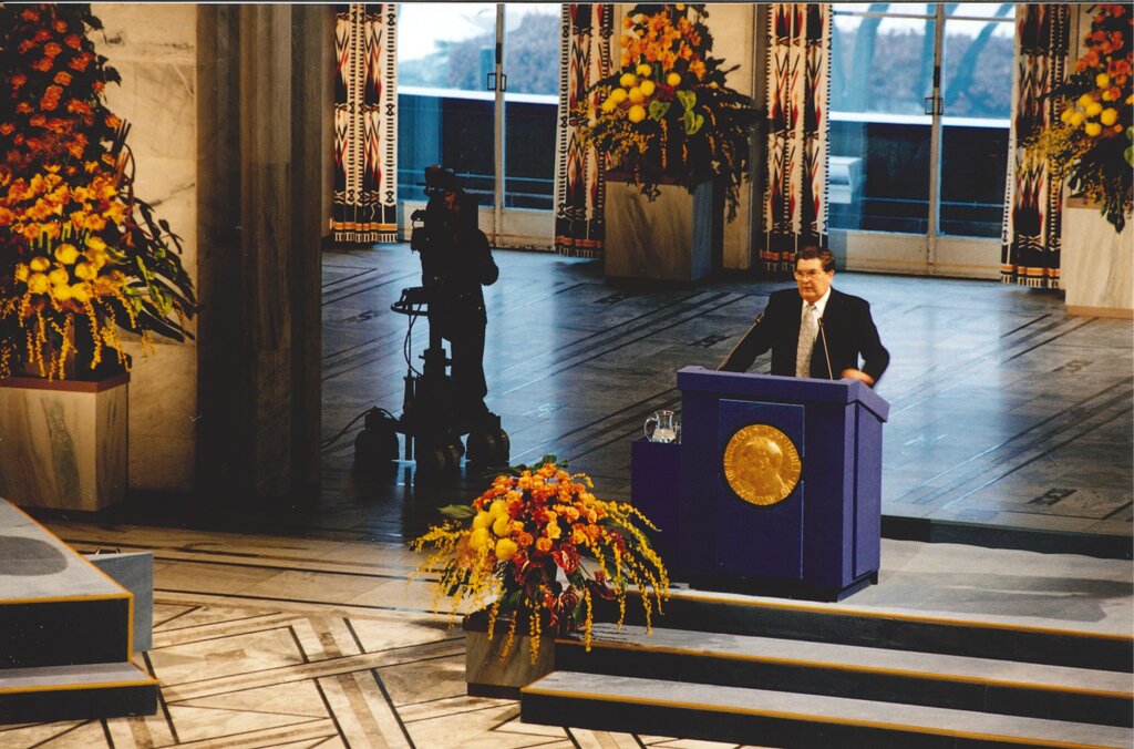 A man standing on a lectern