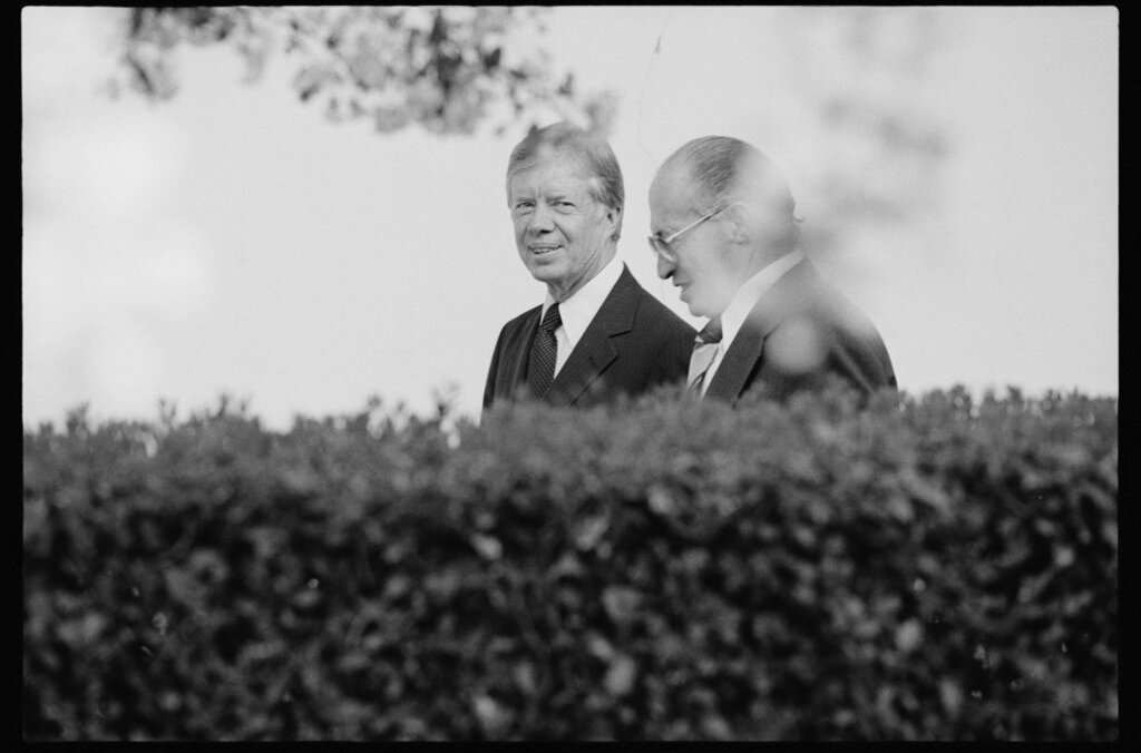 Jimmy Carter and Menachem Begin at the White House
