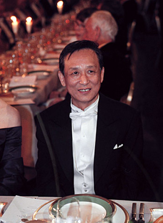 Nobel Laureate in Literature Gao Xingjian at the table of
