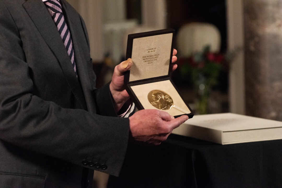 Charles M. Rice's Nobel Prize medal.