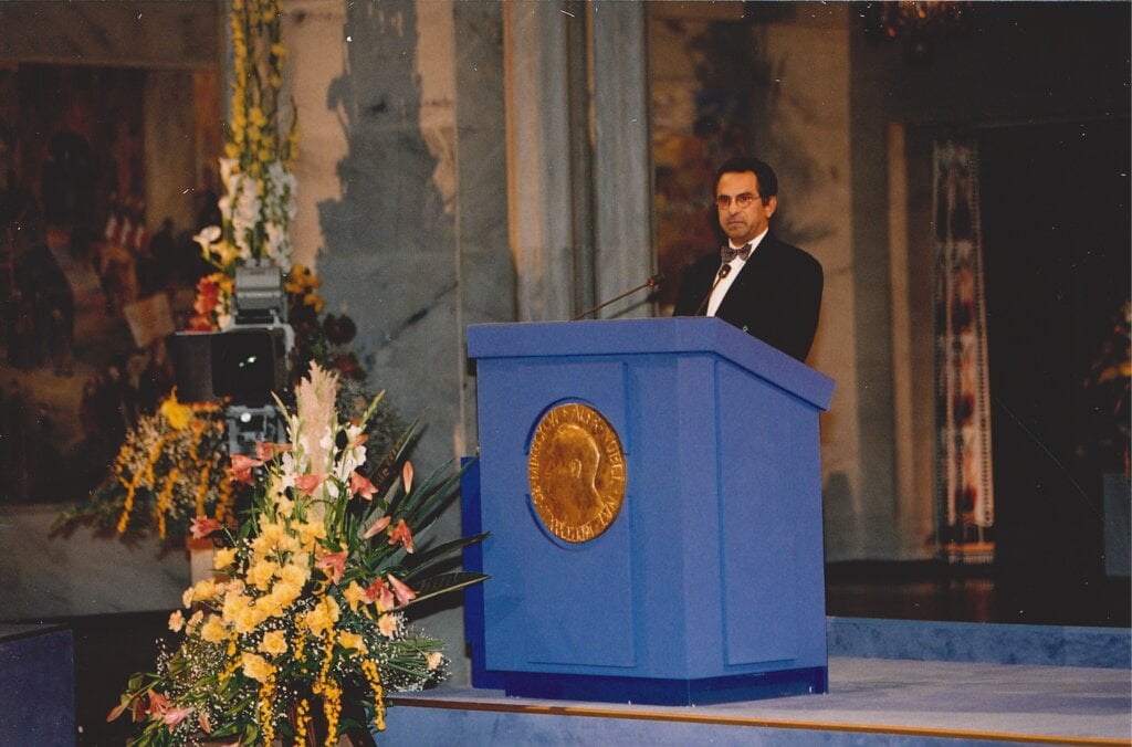 A man delivering a lecture