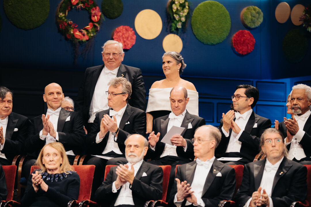 Reinhard Genzel and Andrea Ghez at the Nobel Prize award ceremony