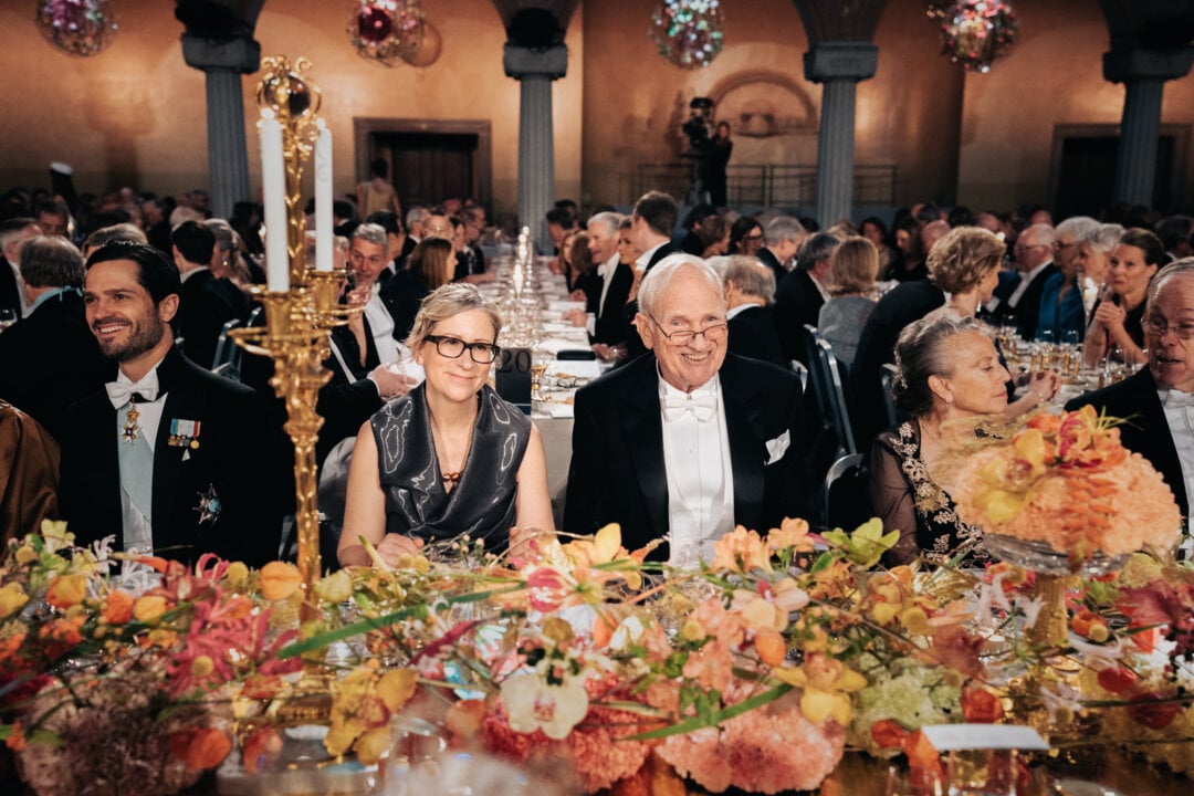 John Clauser at the Nobel Prize banquet