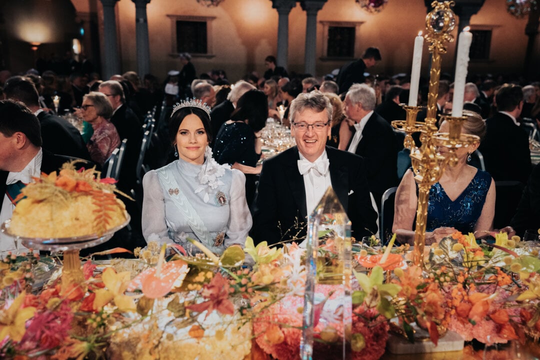 David MacMillan and  H.R.H. Princess Sofia at the Nobel Prize banquet