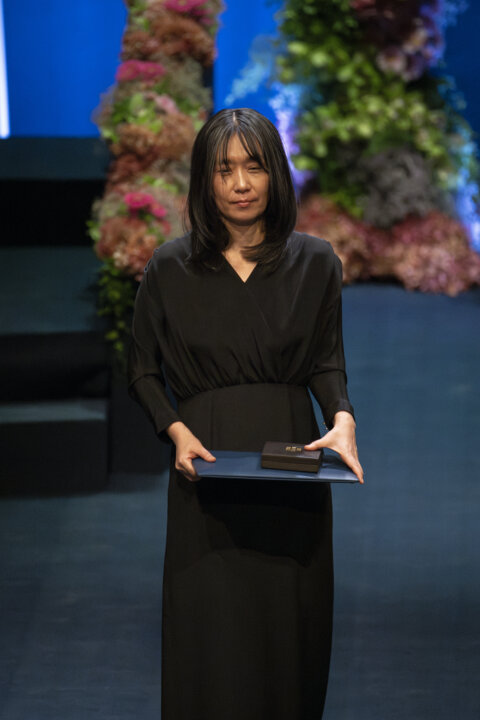 Han Kang at the Nobel Prize award ceremony