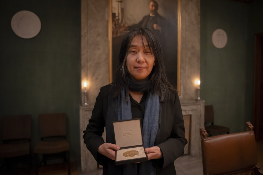 Woman with medal