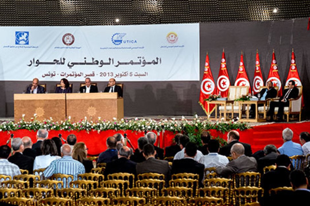 Representatives of Tunisia's National Dialogue Quartet.