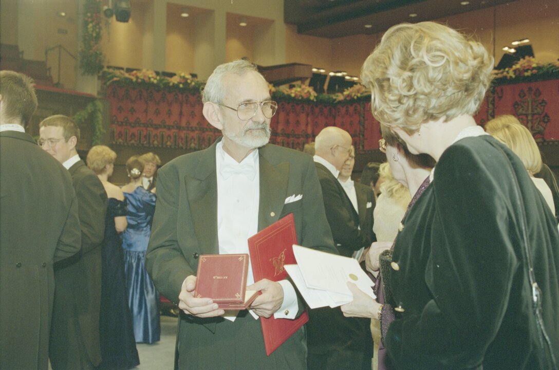 Robert F. Curl Jr. with his Nobel Prize