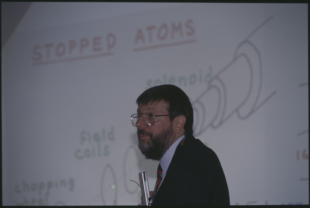William D. Phillips delivering his Nobel Prize lecture