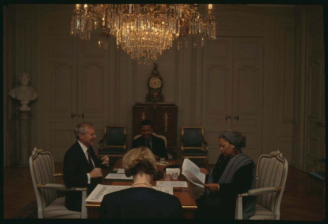 Toni Morrison during a visit to the Swedish Academy