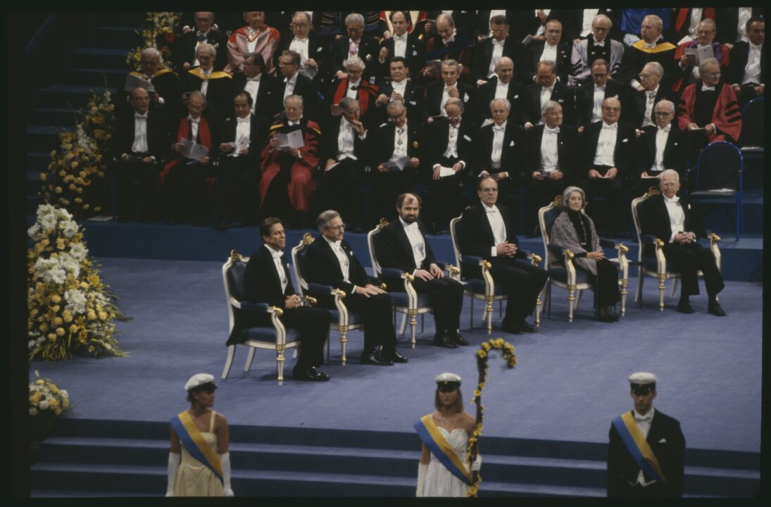 The 1991 Nobel Laureates on stage