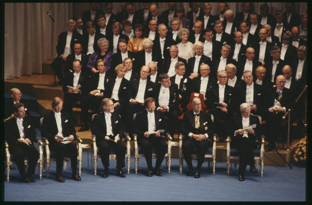 1989 laureates at award ceremony