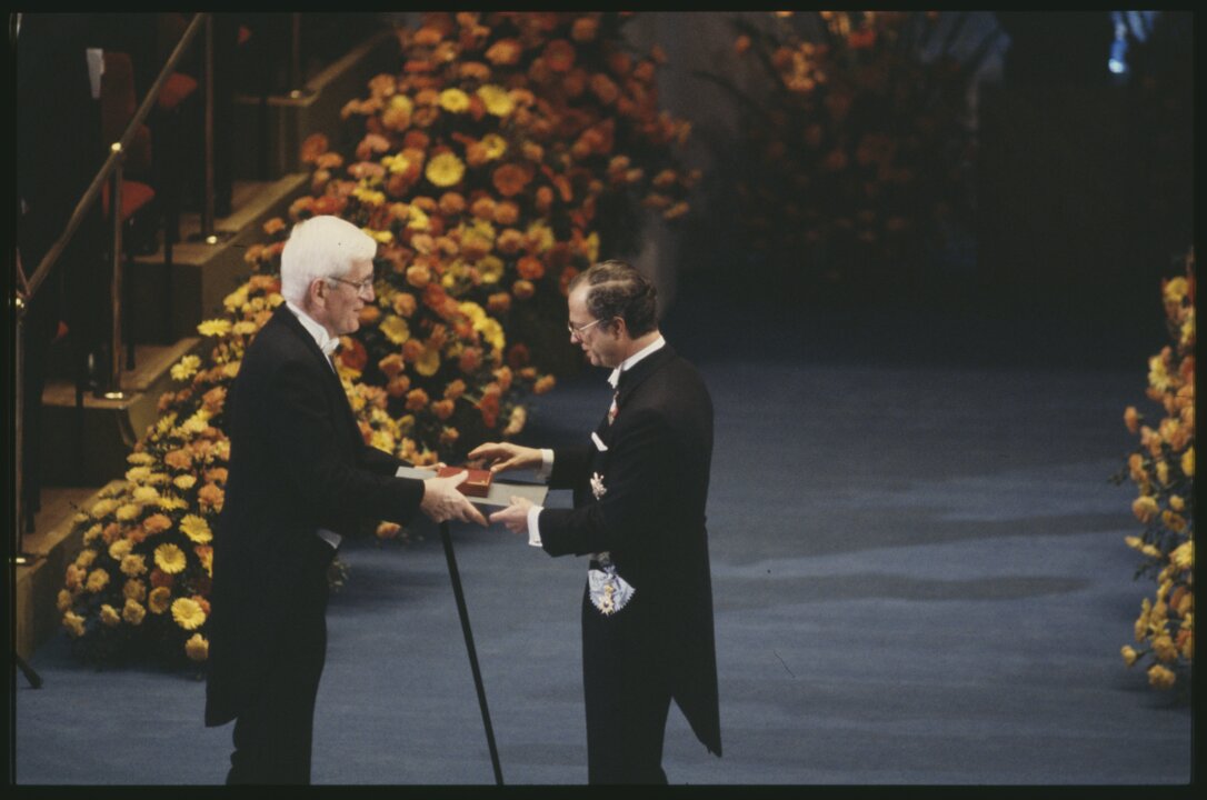 Norman F. Ramsey receiving his Nobel Prize