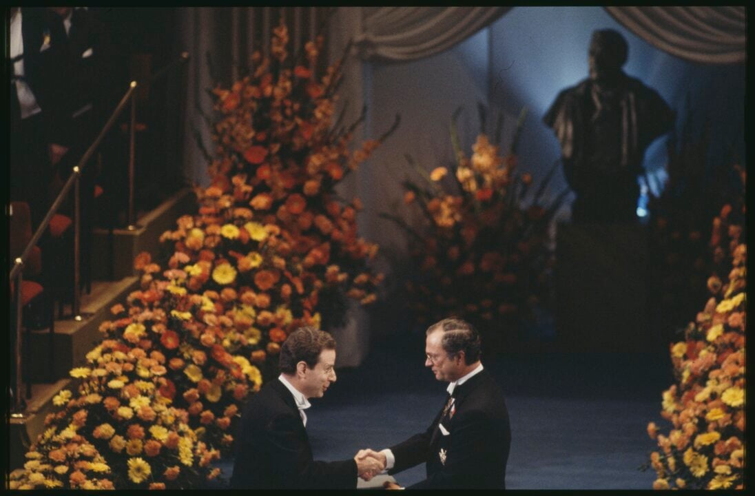 Sidney Altman receiving his Nobel Prize