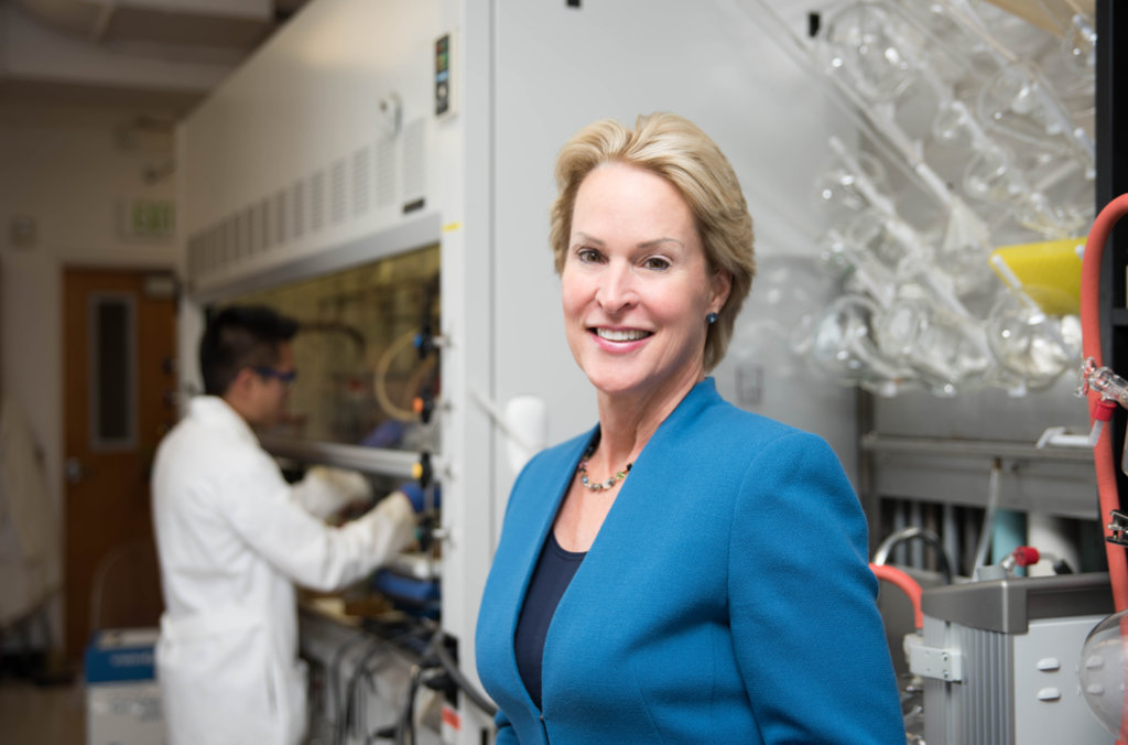 Frances Arnold at the lab