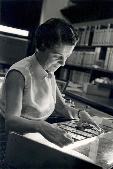Rita Levi-Montalcini in her office at Washington University in the late 1950s