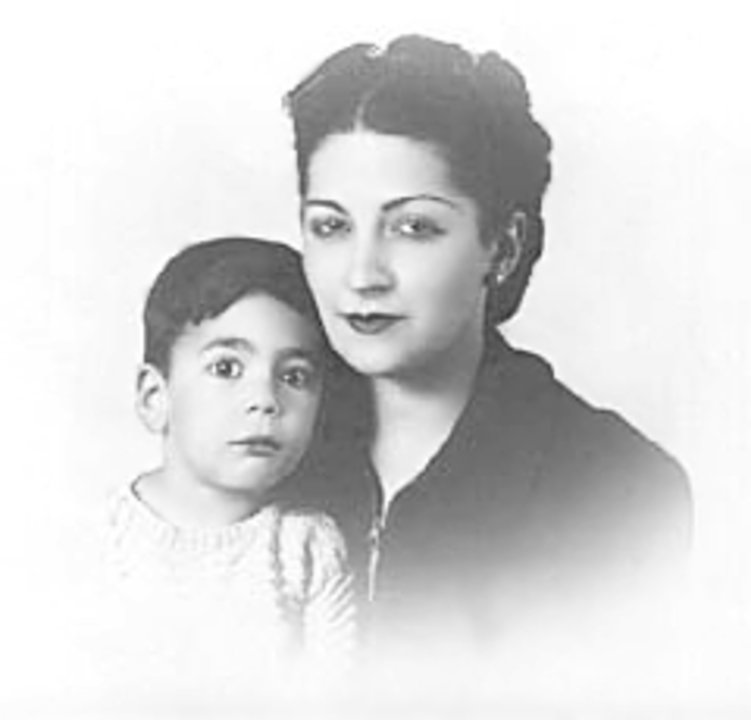 Mario Vargas Llosa and his mother