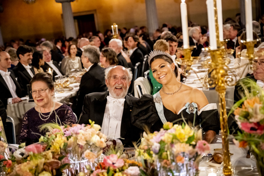 Michel Mayor and Sweden's Crown Princess Victoria at the Nobel Banquet