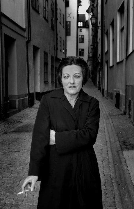 Herta Müller in the Old Town in Stockholm, Sweden.