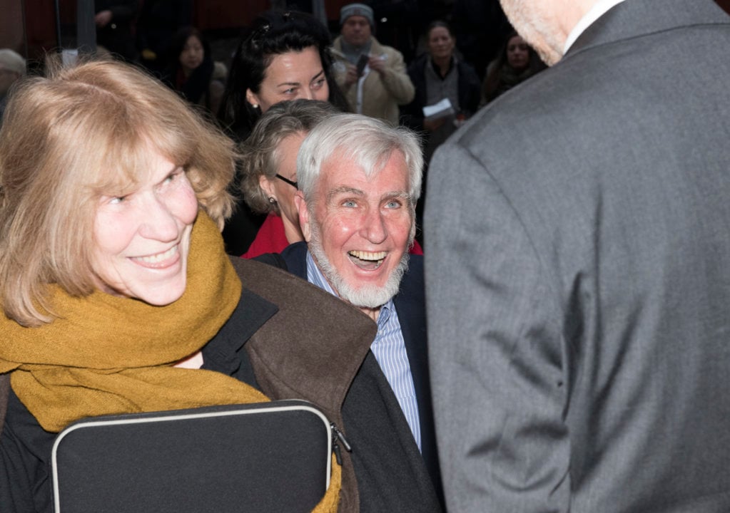 John O'Keefe arriving at the Nobel Museum in Stockholm, Sweden, for the 2014 Nobel Laureates' Get together on 6 December 2014.