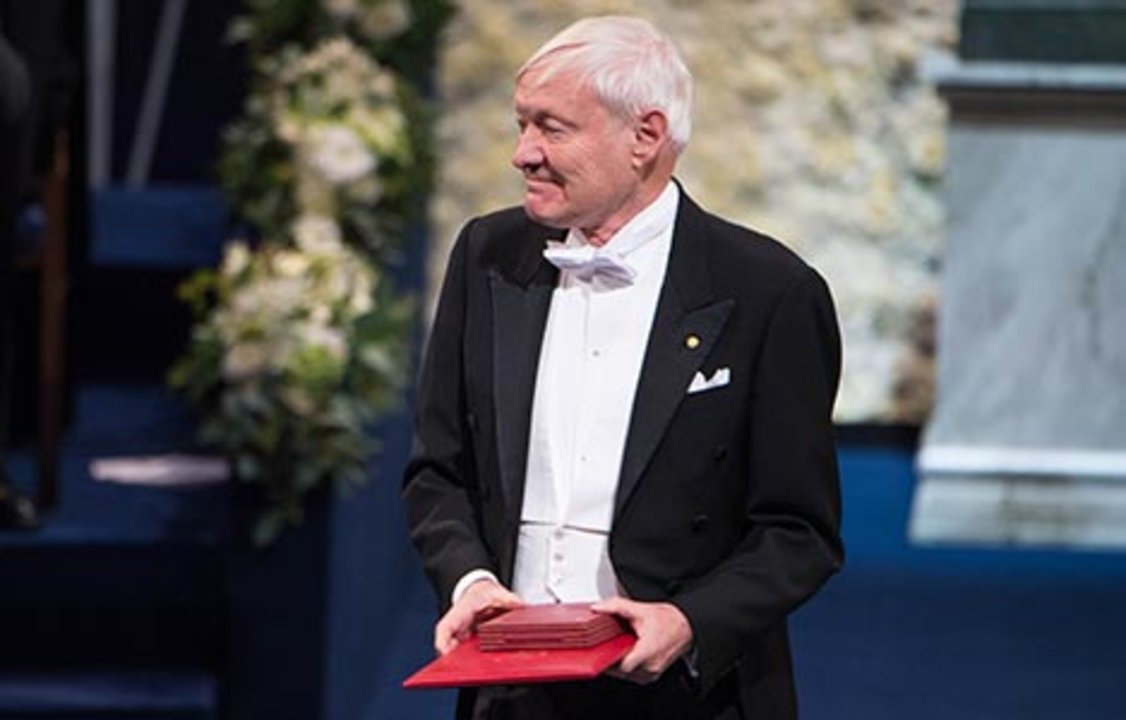 Joachim Frank after receiving his Nobel Prize at the Stockholm Concert Hall