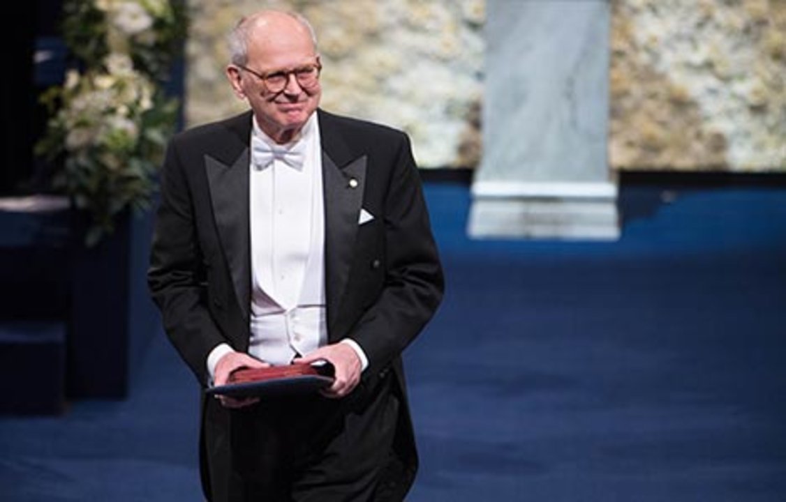 Rainer Weiss after receiving his Nobel Prize at the Stockholm Concert Hall
