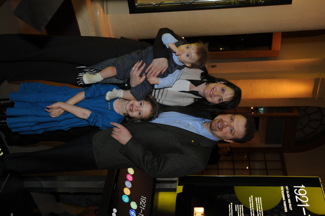 Adam G. Riess together with his wife Nancy Joy Riess and their two children Noah and Gabrielle at the Nobel Museum