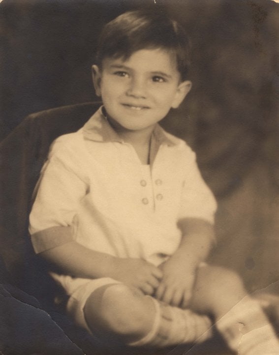 Martin Rodbell, 3 years old