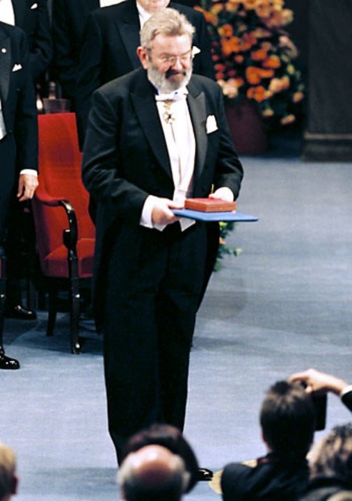Martinus J.G. Veltman after receiving his Nobel Prize