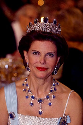 Her Majesty Queen Silvia of Sweden at the Nobel Banquet.