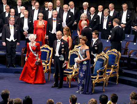 The Swedish Royal Family on stage