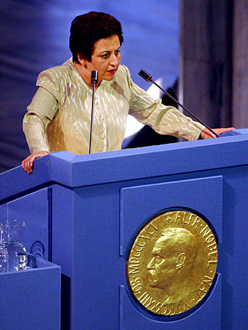 Shirin Ebadi presenting her Nobel Lecture