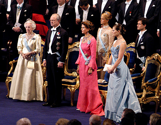 The Swedish Royal Family in the front row