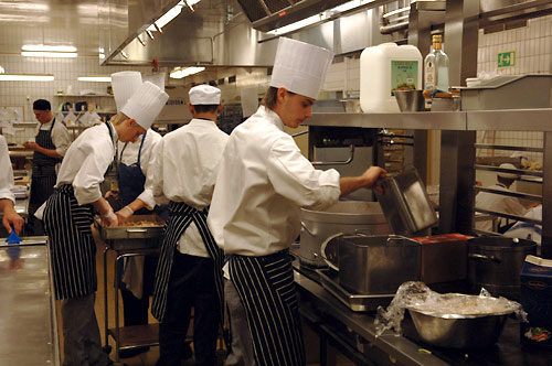Preparations for the Nobel Banquet in the kitchen