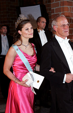 Sweden's Crown Princess Victoria and David J. Gross, Nobel Laureate in Physics