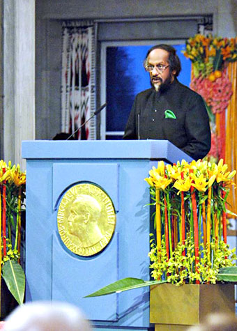 Dr Rajendra K. Pachauri, Chairman of the Intergovernmental Panel on Climate Change (IPCC), gives his Nobel Lecture