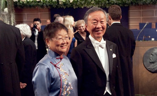 Charles K. Kao, 2009 Nobel Laureate in Physics, with his wife Mrs May W. Kao