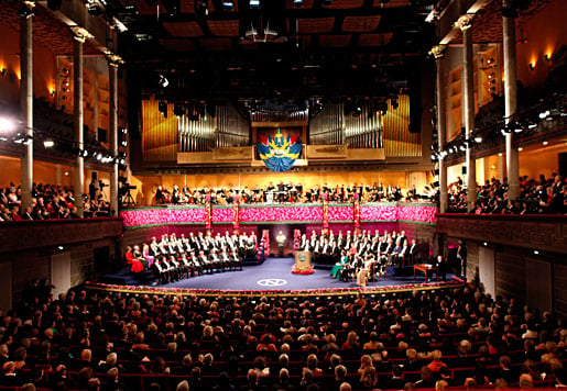 An overview of the Nobel Prize Award Ceremony at the Stockholm Concert Hall