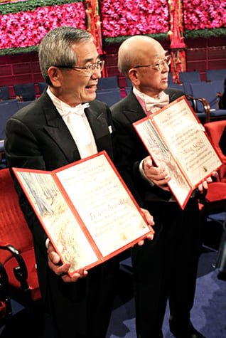 Nobel Laureates in Chemistry Ei-ichi Negishi and Akira Suzuki