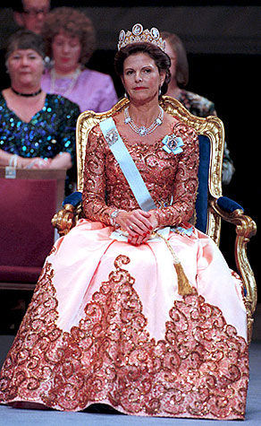 Queen Silvia of Sweden at the Nobel Prize Award Ceremony.