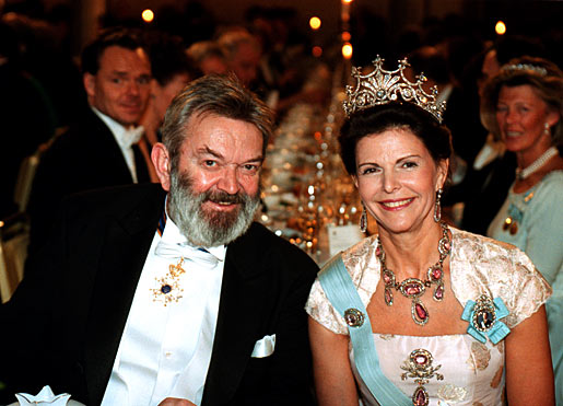 Queen Silvia of Sweden and Nobel Laureate Martinus J.G. Veltman at the Nobel Banquet