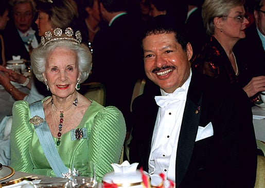 Princess Lilian of Sweden and Nobel Laureate in Chemistry Ahmed H. Zewail