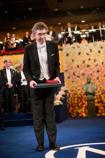 Robert J. Lefkowitz after receiving his Nobel Prize at the Stockholm Concert Hall