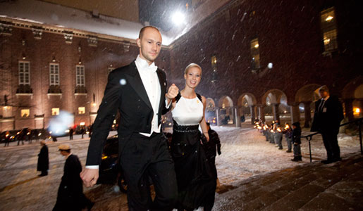 Guests arriving to the Stockholm City Hall