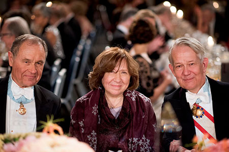 Svetlana Alexievich at the Nobel Banquet.