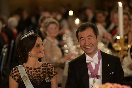 Takaaki Kajita and Princess Sofia of Sweden at the table of honour.