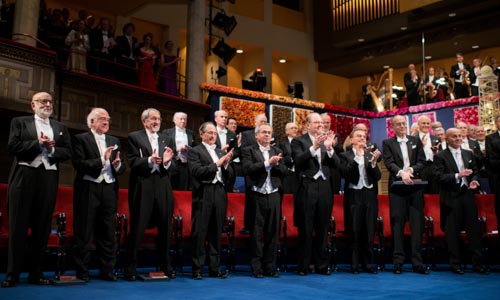 The Nobel Laureates on stage