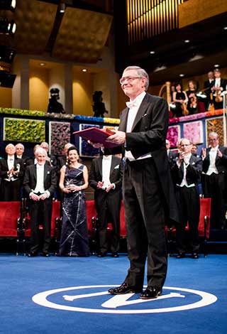 William E. Moerner after receiving his Nobel Prize at the Stockholm Concert Hall