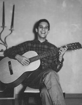 Martin Chalfie and his first guitar.