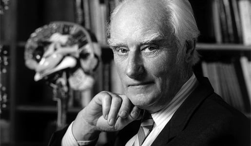 Francis Crick in his office